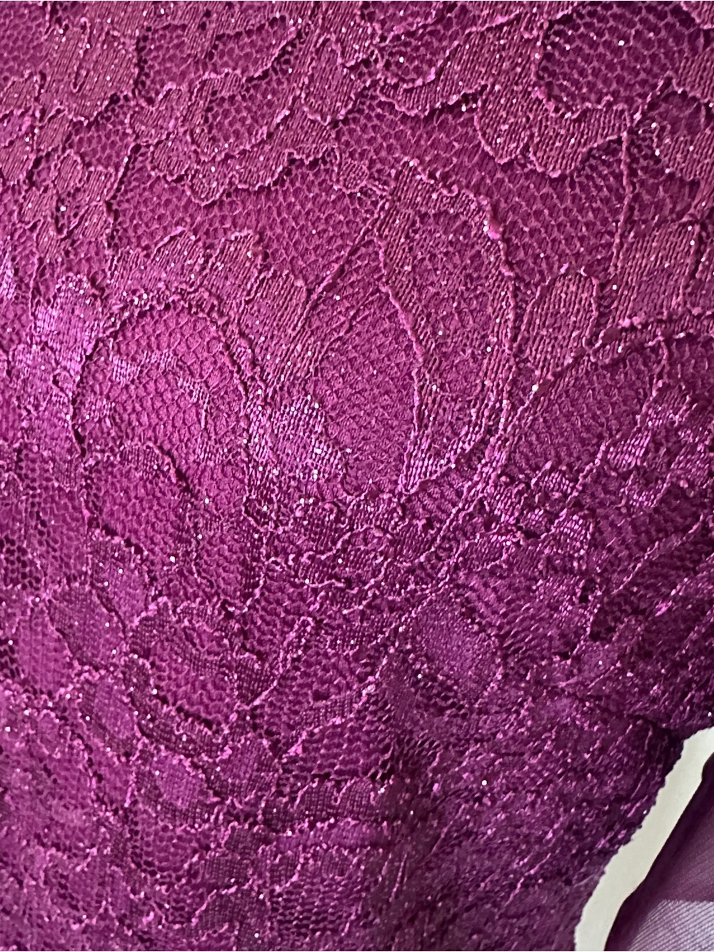 Jessica Howard Lace Flutter Sleeve Lined Sheath Dress Burgundy Size 8P - Picture 3 of 8